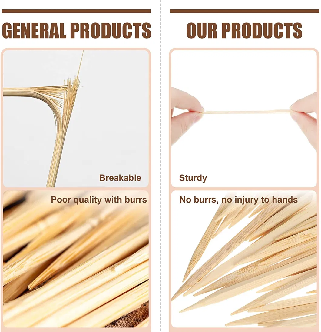 China Wholesale 9cm 15cm 20cm Bamboo Teppo Skewer for Wedding Camping Party Eco Friendly Bamboo Stick