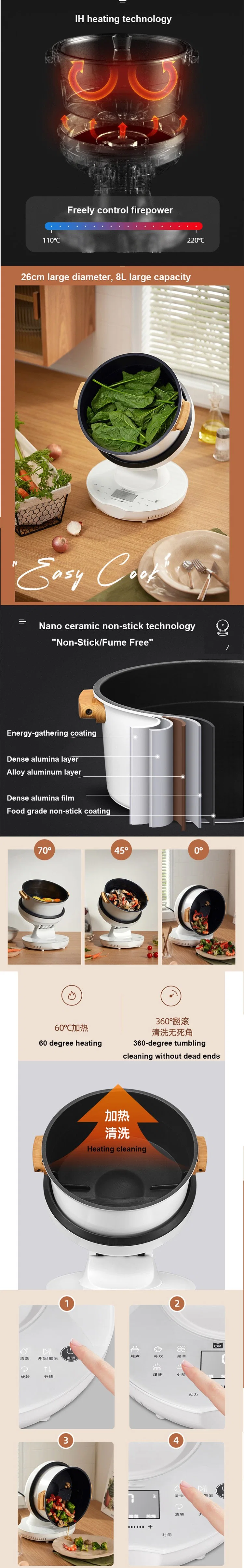 Restaurant Intelligent Cooking Robot Rotating Automatic Wok Cooking Machine Fry Fried Rice Machine Robot Cooker