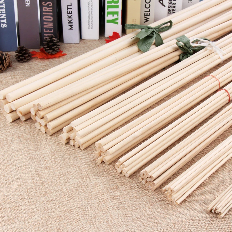 Round Birch Wood Ice Cream Sticks Bamboo Wooden Stick for Kulfi Popsicle Ice Lolly
