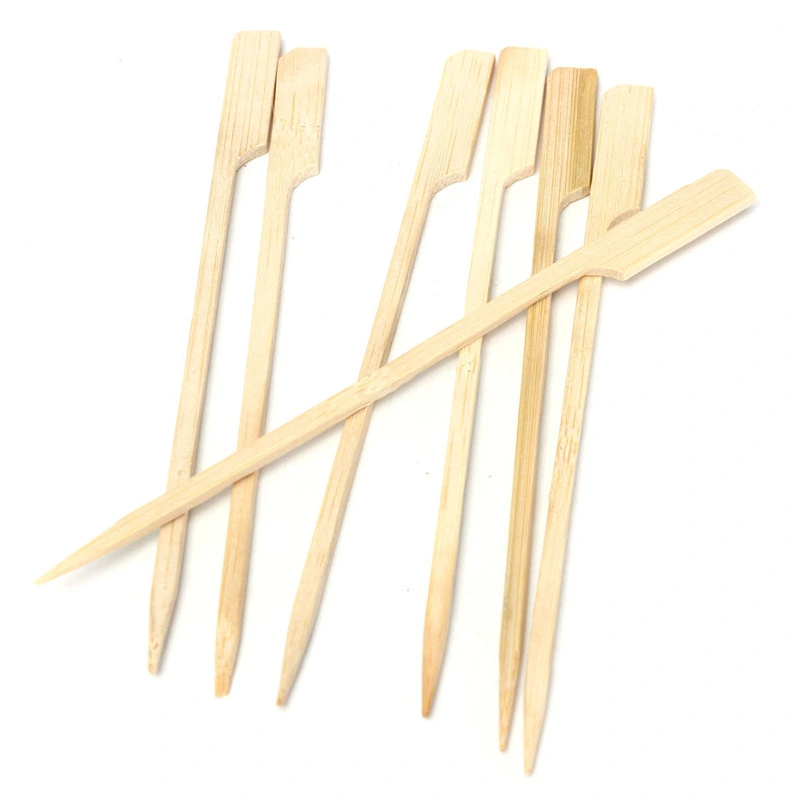 Bamboo Paddle Picks, Skewers - 4.5 Inches, 5 Packs of 100 Per Pack, for Appetizers and Cocktails