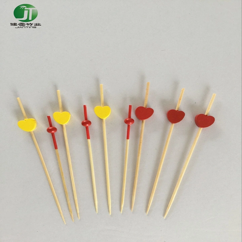 Bead Novelty Bamboo Fruit Pick up Decorative Cocktail Stick for Party Bar Use