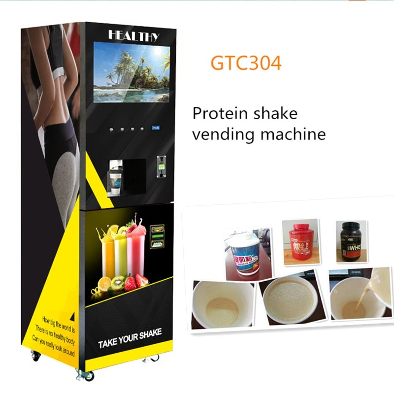 Whey Protein Shake Mixing Vending Machine with 4 Cold Drinks