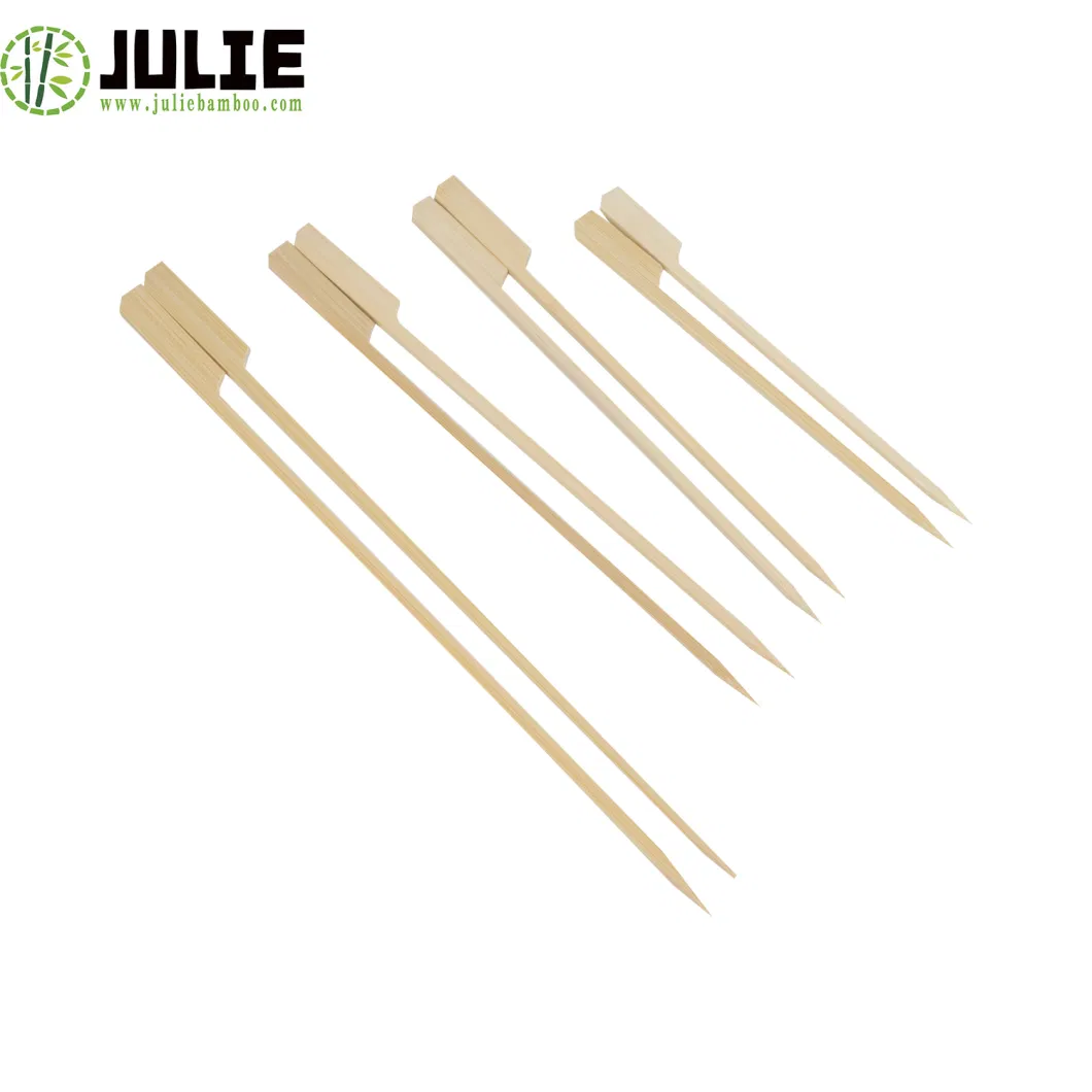 Food-Contacting Grade Eco-Friendly Biodegradable High Quality Disposable Paddle Skewers Bamboo Skewers