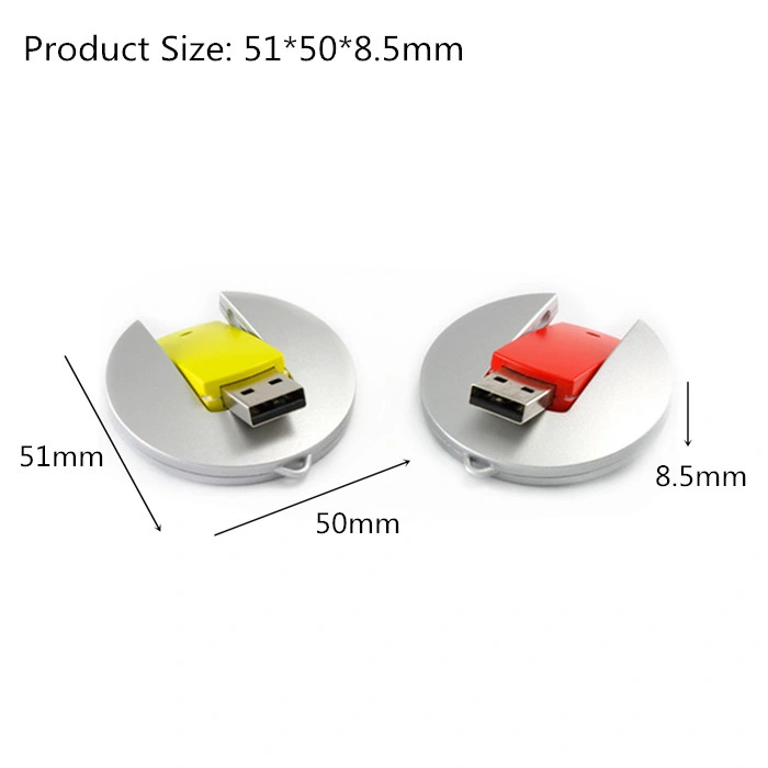 Round Shape Rotating Gift USB Flash Drive Memory Stick 32g 64G 128g 256g