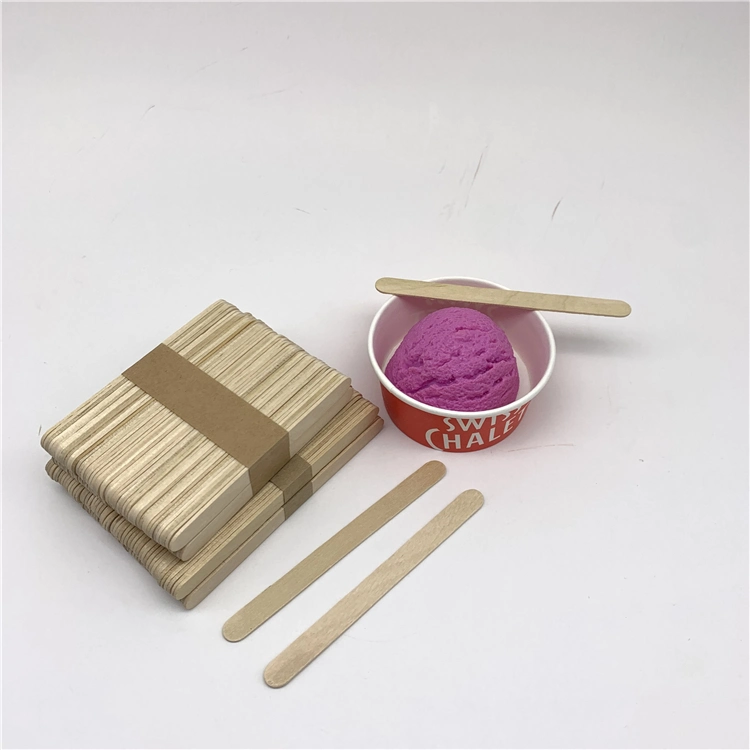 China Wholesale Disposable Birch Ice Cream Wooden Stick for Ice Cream