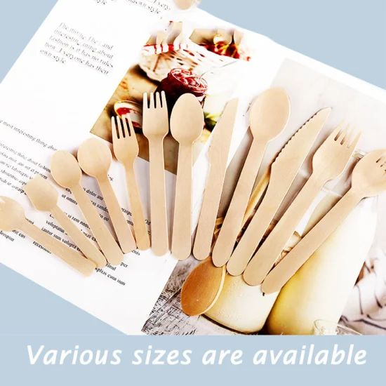 94mm Wooden Small Fruit Fork Cutlery Set/Bulk Sale Disposable Compostable Birch Wood Cutlery