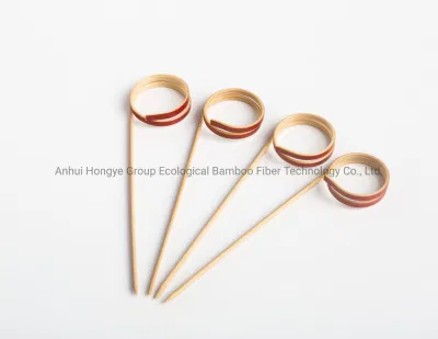 Customization Bamboo Decorative Knot Skewer Ring Sticks