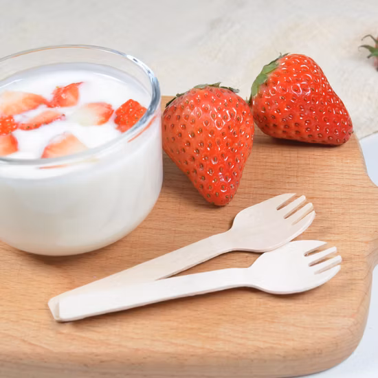 OEM ODM Factory Price Party Disposable Wooden Cutlery Set Disposable Fork