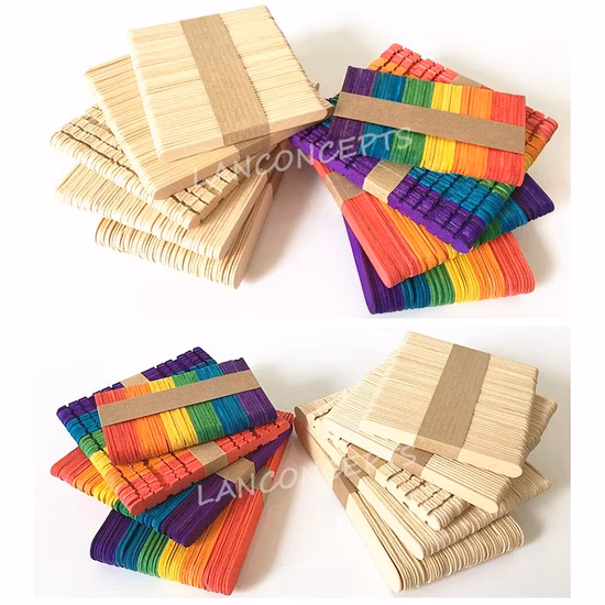 Bamboo Stick Wood Craft Round Skewer Wooden Lollipop Popsicle Sticks Icecream Stick Bamboo Skewers